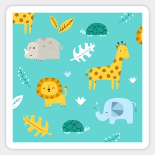 Animal cute pattern Sticker